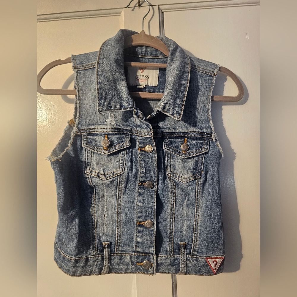 Guess Blue Denim Vest
